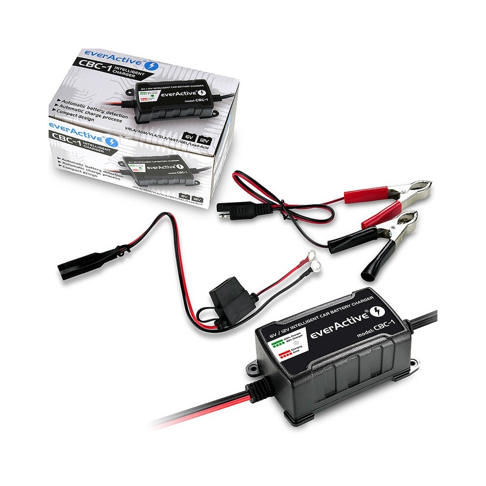 CARREGADOR INTELIGENTE BATERIAS GEL/CHUMBO 6/12V