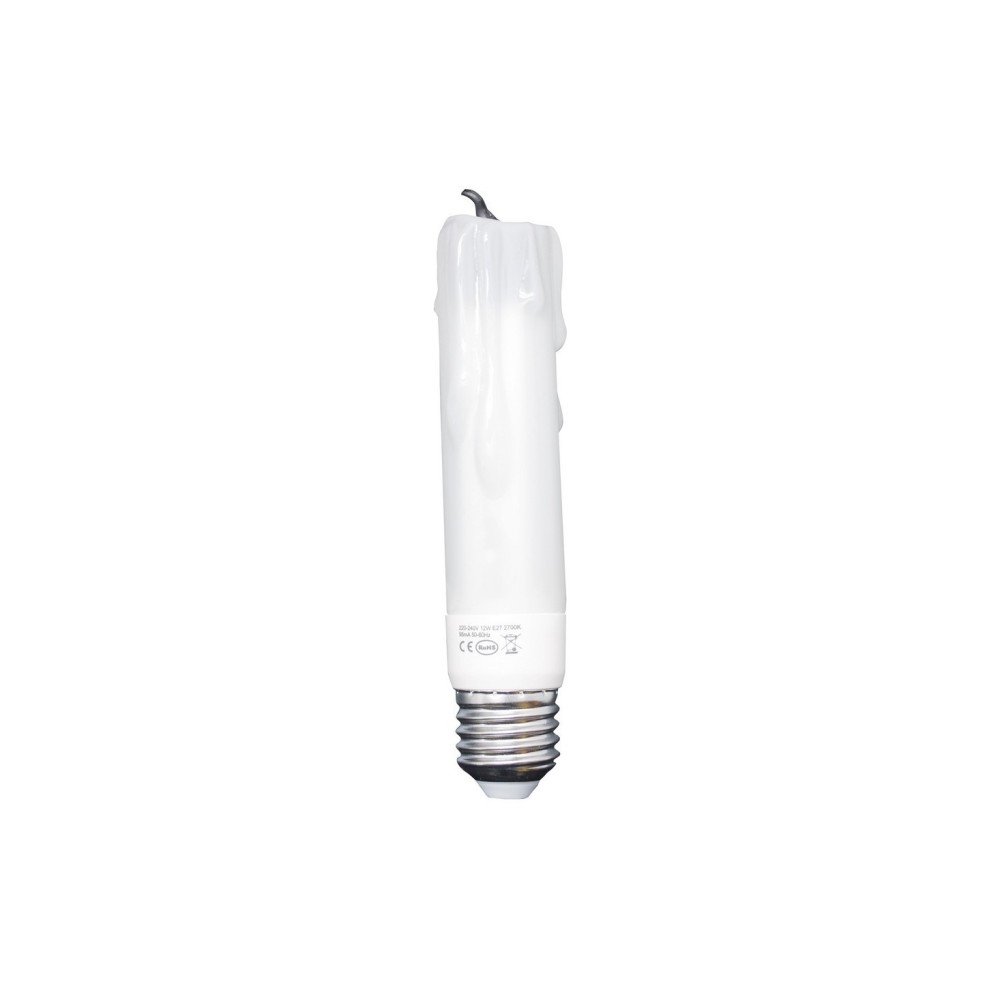 LAMPADA VELA LAGRIMA E27 12W 2700K