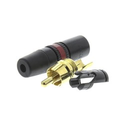 FICHA NEUTRIK RCA MACHO BARRA VERMELHA