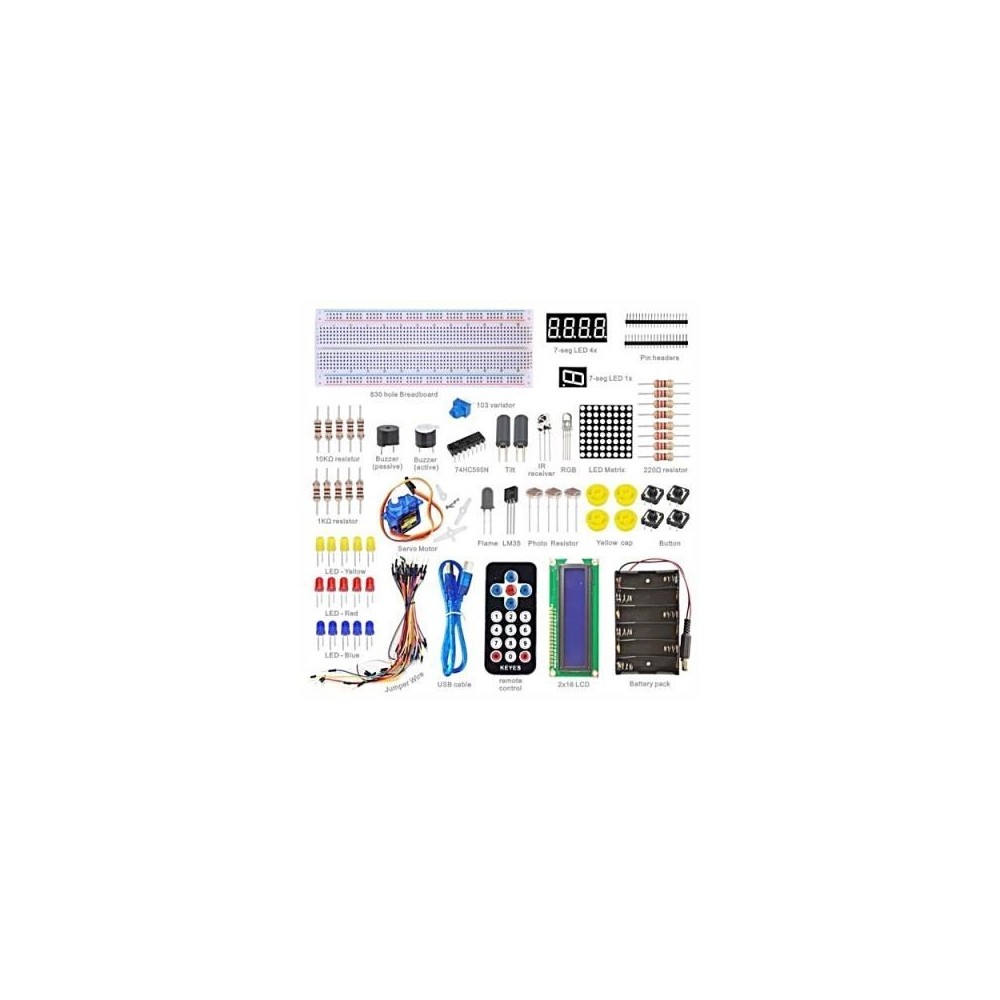 KIT BASICO ARDUINO COM LCD / LED / SERVO