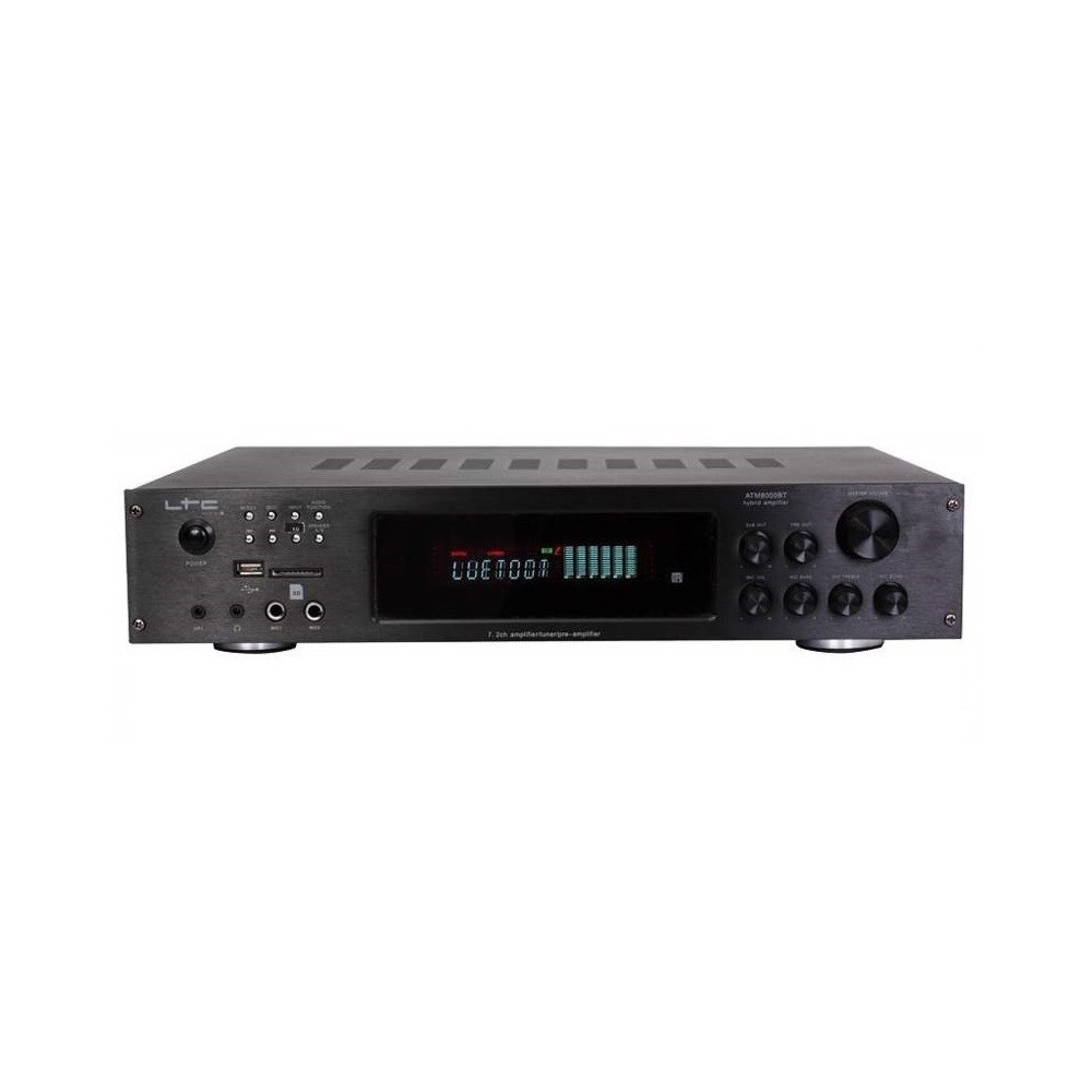 AMPLIFICADOR HIFI STEREO 4X75W+3X20W USB/FM/BT/SD/REC LTC
