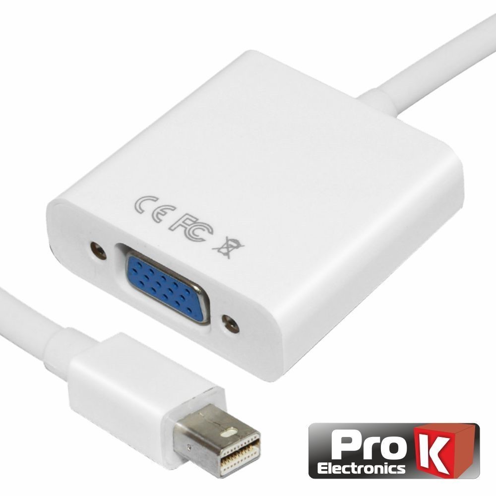 ADAPTADOR MINI DISPLAYPORT MACHO / VGA FEMEA ADAPTADOR MINI DISPLAYPORT MACHO / VGA FEMEA