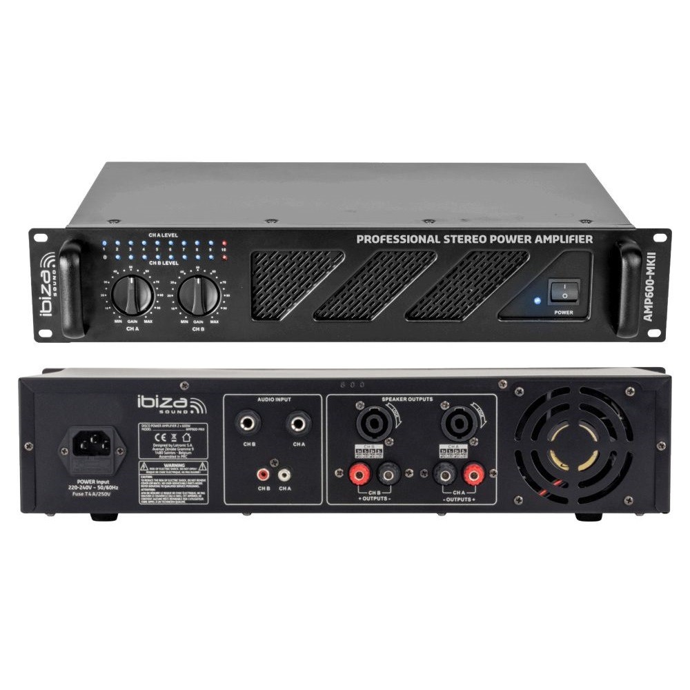IBIZA 600-MKII AMPLIFICADOR PA 2x480W 19"