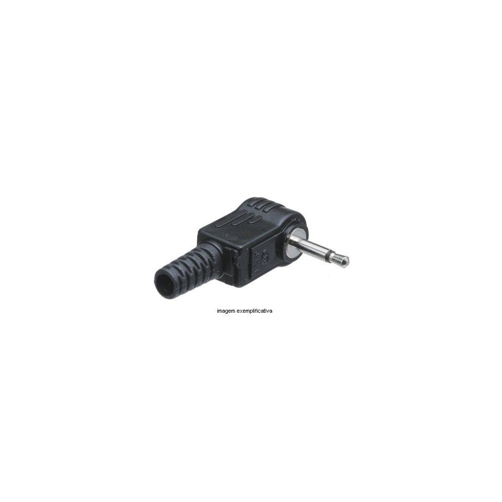 FICHA CURVA JACK 3.5 MACHO MONO EXTENSAO PLASTICO