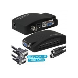 CONVERSOR VIDEO VGA + BNC + SVHS P/ VGA