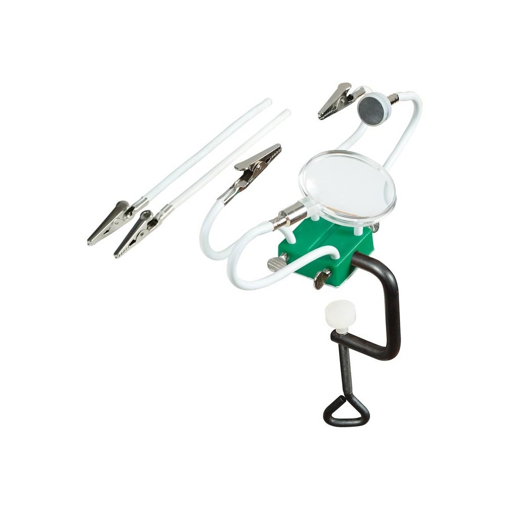 LUPA 4 X ARTICULADA COM SUPORTE PARA PLACAS E IMAN PROSKIT