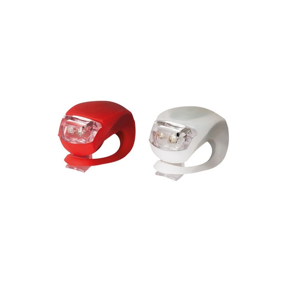 CONJ 2 LUZES LED BRANCA E VERMELHA P/ BICICLETA CONJ 2 LUZES LED BRANCA E VERMELHA P/ BICICLETA
