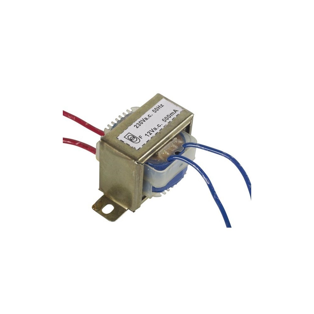 TRANSFORMADOR ALIM. 230V 12V 0,5A 6VA TRANSFORMADOR ALIM. 230V 12V 0,5A 6VA