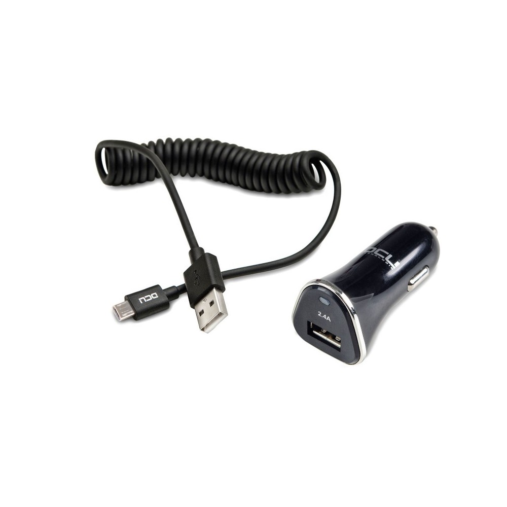 CARREGADOR ISQUEIRO USB 2.4A COM CABO ESPIRAL MICRO USB DCU CARREGADOR ISQUEIRO USB 2.4A COM CABO ESPIRAL MICRO USB DCU