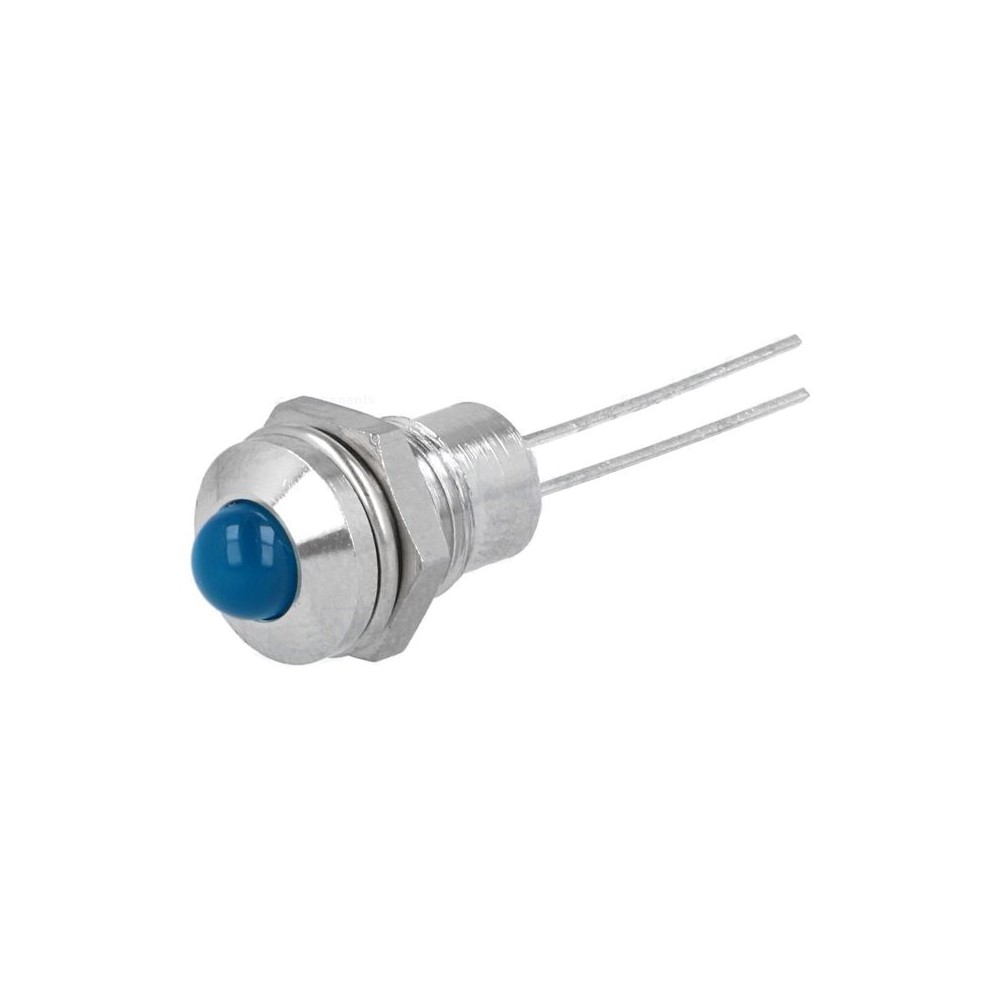 Led azul com suporte metal 8,2mm  IP40