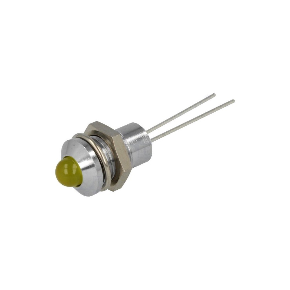 Led amarelo com suporte metal 8,2mm IP40