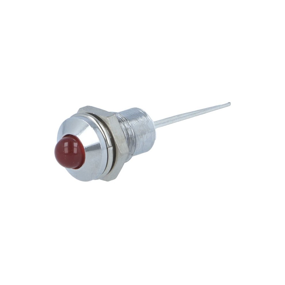 Led vermelho com suporte metal 8,2mm  IP40