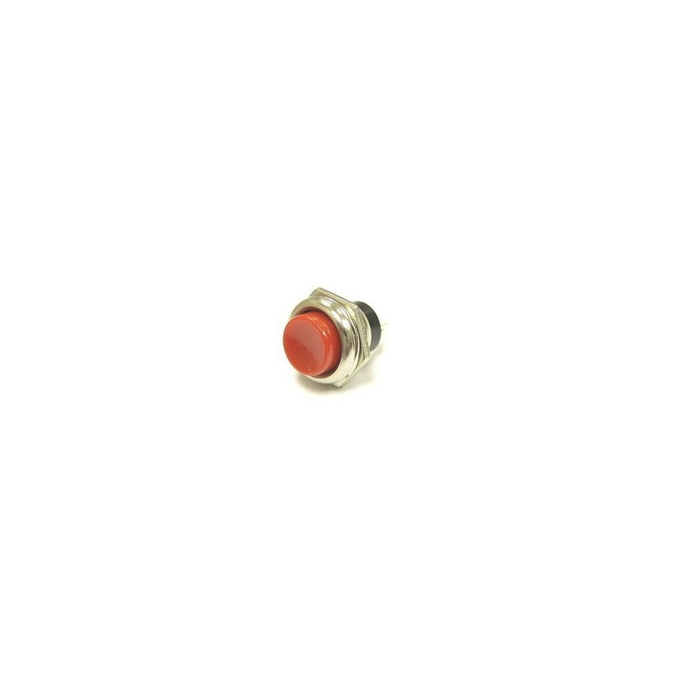 PULSADOR REDONDO NA OFF-(ON) 16mm 2A 250V VERMELHO