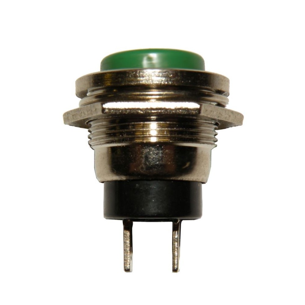 PULSADOR REDONDO NA OFF-(ON) Ø20mm 3A 125V VERDE