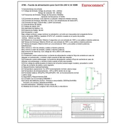 FONTE ALIMENTACAO CALHA DIN 24V 100W