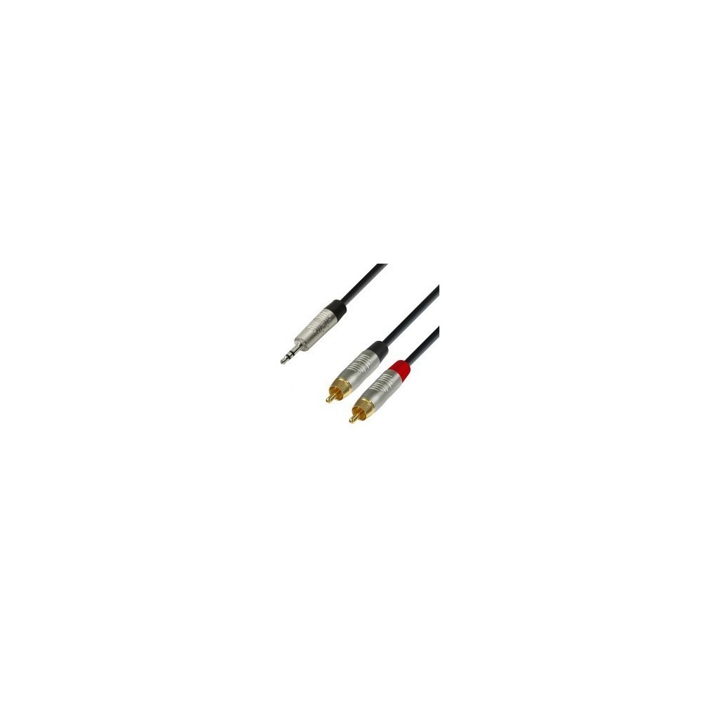EXTENSAO JACK 3.5 MACHO STEREO / 2 RCA MACHO DOURADO 3MT REAN