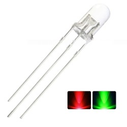 LED BICOLOR 5MM VERMELHO E VERDE
