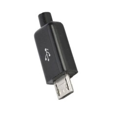 FICHA MICRO USB-A MACHO COM CAPA PARA CABO