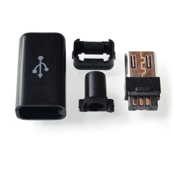 FICHA MICRO USB-A MACHO COM CAPA PARA CABO