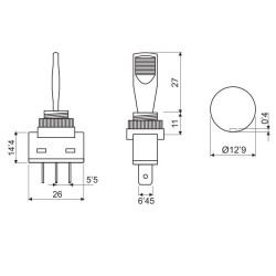 INTERRUPTOR ALAVANCA PLASTICO 3PINOS