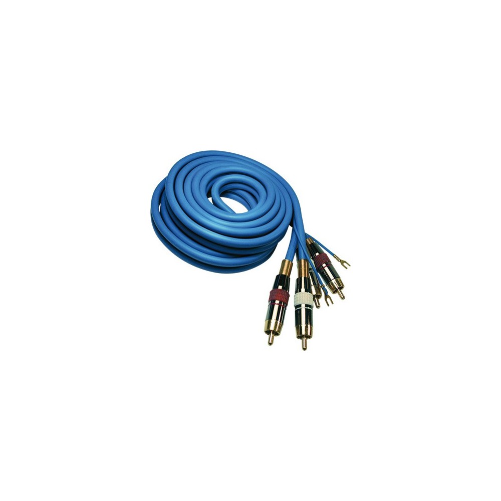 EXTENSAO 2 RCA MACHO / 2 RCA MACHO DOURADO 2.5MTS