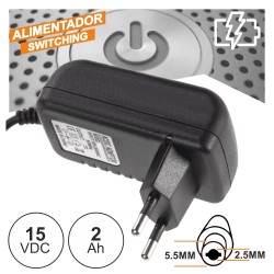 ALIMENTADOR 15V 2A Ø5.5X2.5mm