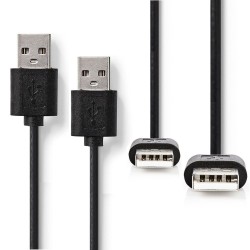 CABO USB-A MACHO / USB-A MACHO 2MTS