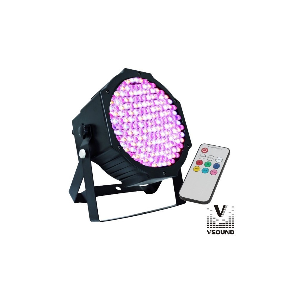 PROJECTOR PAR 64 177 LEDS RGB COMANDO + BAT VSOUND
