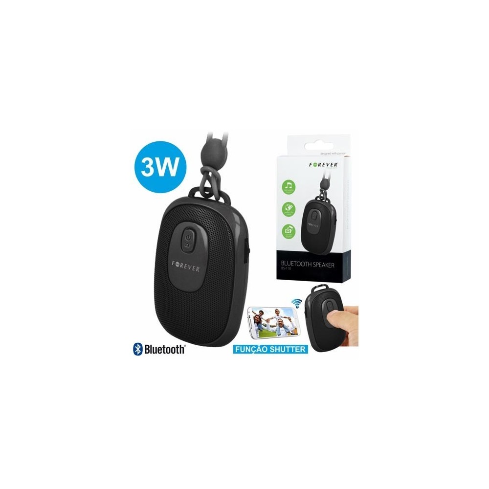 COLUNA PORTATIL BLUETOOTH C/ OBTURADOR P/ CAMERA