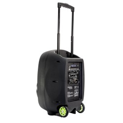 COLUNA PORTATIL AMPLIFICADA 12" 700W USB + 2 MICROFONES VHF