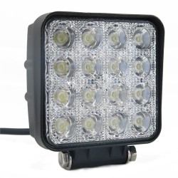 FOCO TRABALHO 16 LEDS 6000K 48W 12-24VDC