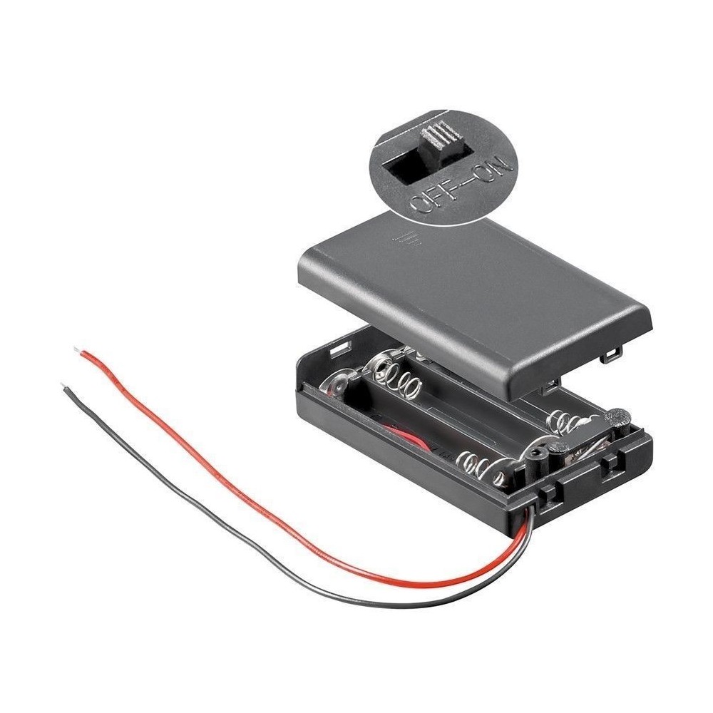 SUPORTE 3 PILHAS LR03 COM CAIXA