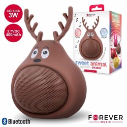 COLUNA PORTATIL BLUETOOTH 3W VEADO CASTANHO