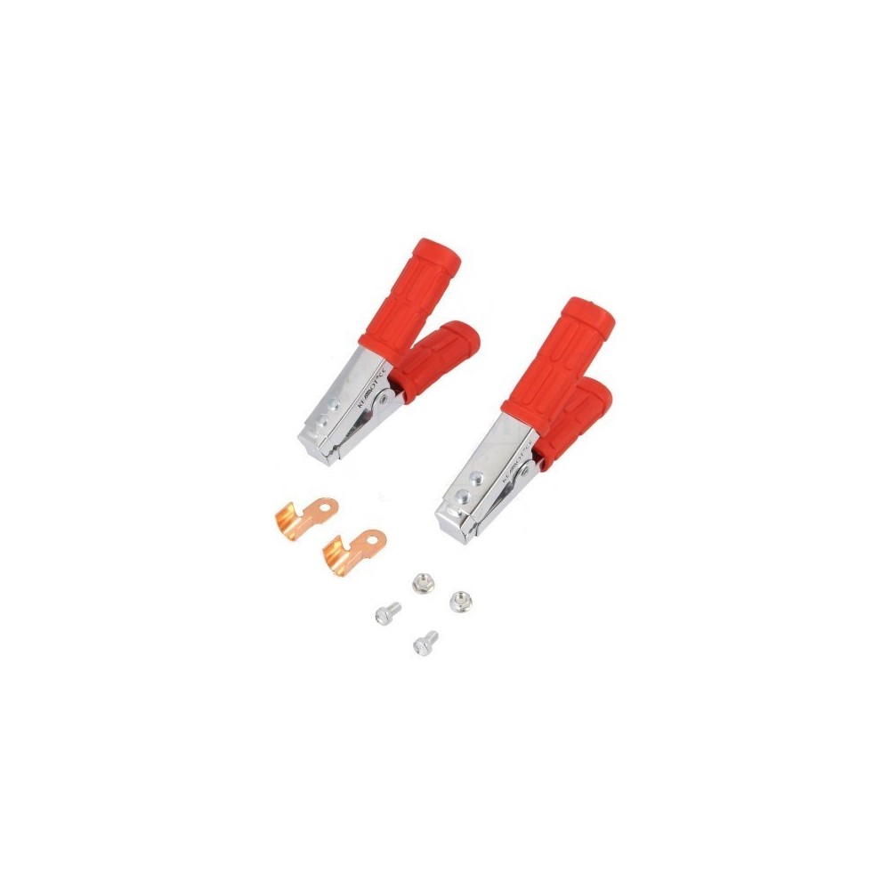 GARRA PARA BATERIA 600A 300mm VERMELHA