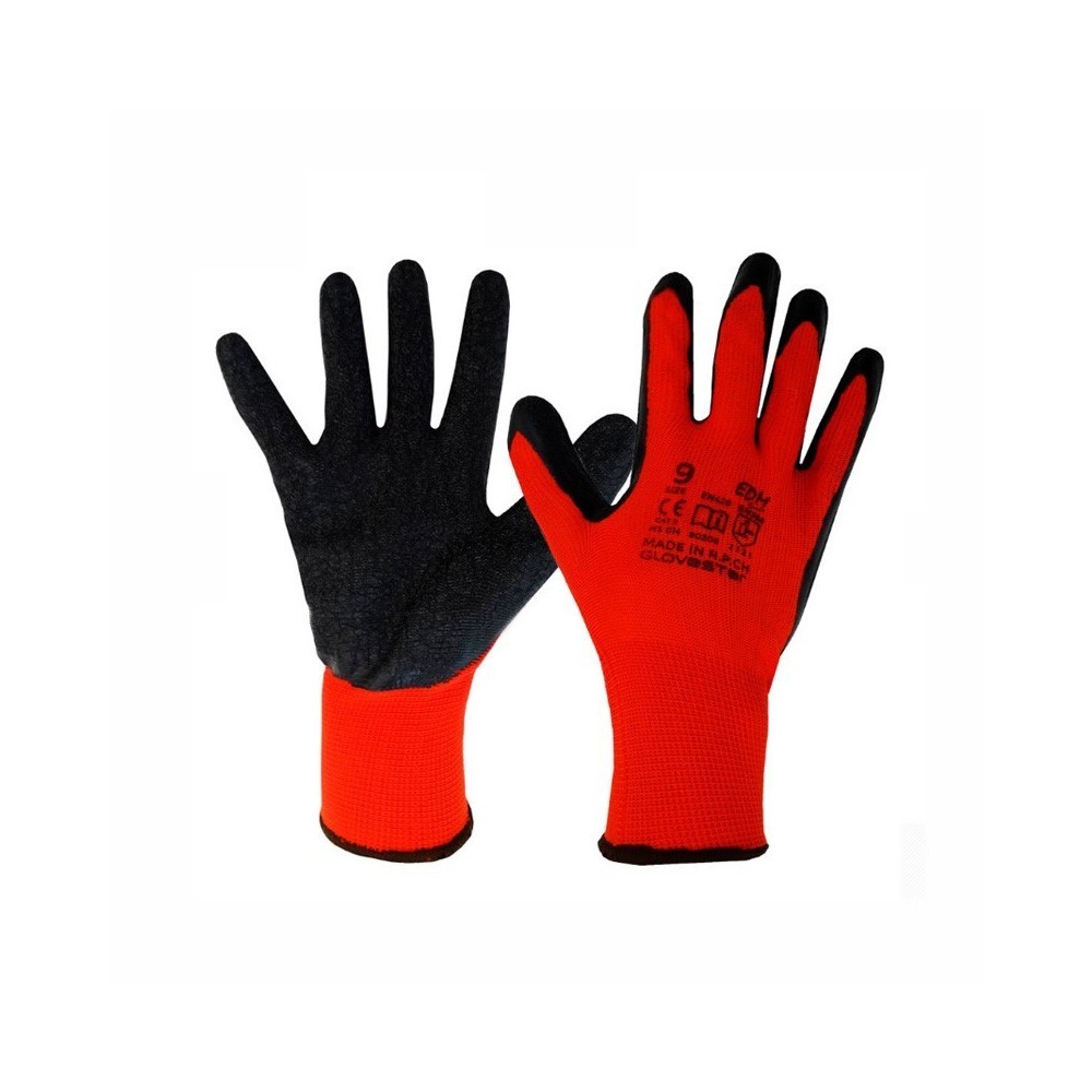 LUVAS POLIESTER S/ COSTURAS REVESTIMENTO LATEX TAM.7