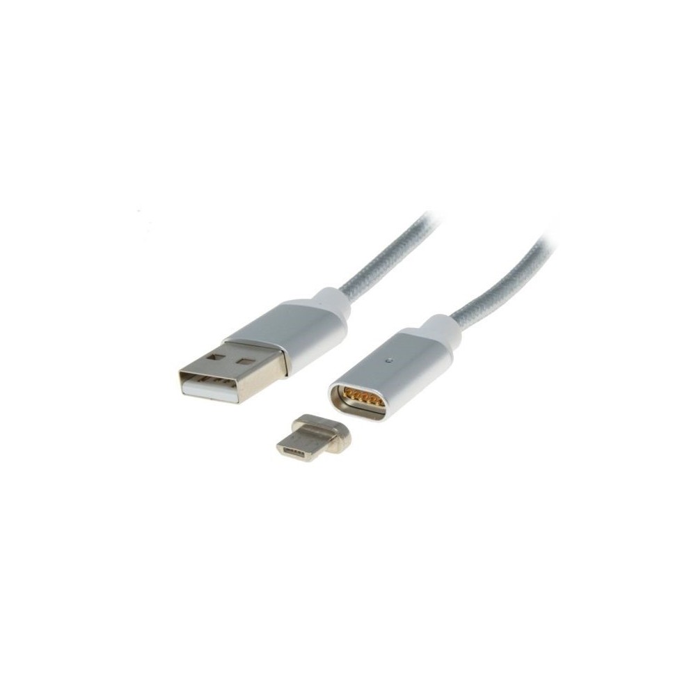 CABO USB A MACHO / MICRO USB B MACHO PONTA MAGNETICA 1MT