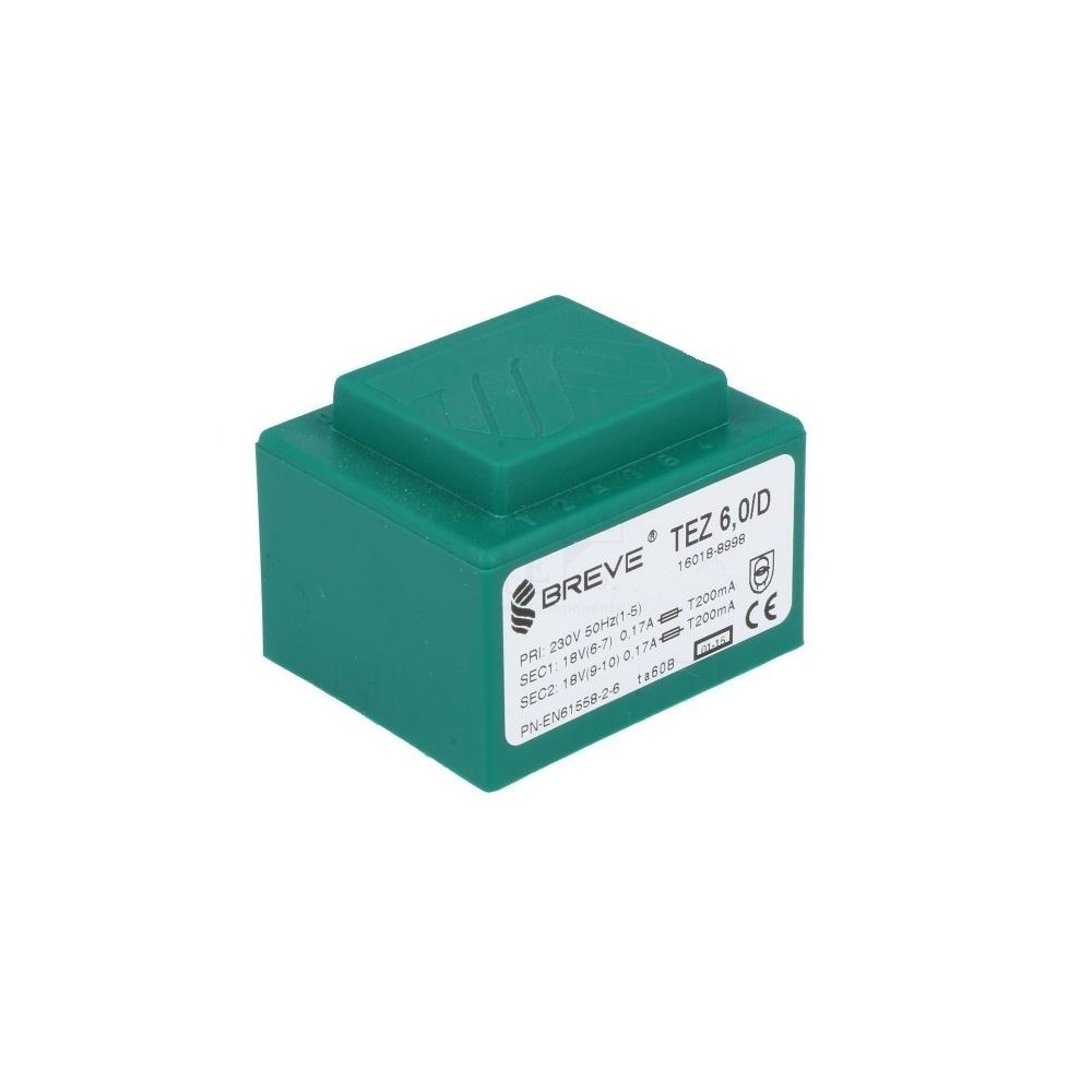TRANSFORMADOR ENCAPSULADO 230V 2X18VAC 6VA