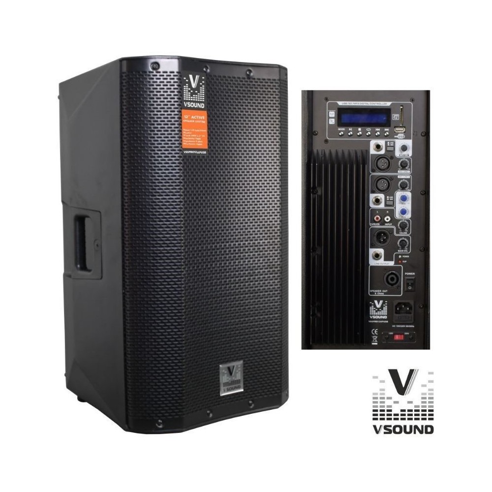 COLUNA BI AMPLIFICADA 12" 500W USB /SD/ FM/ BT VSOUND COLUNA BI AMPLIFICADA 12" 500W USB /SD/ FM/ BT VSOUND