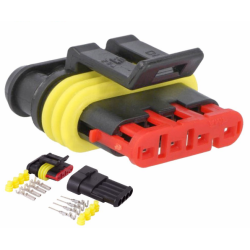 FICHA AUTOMOTIVA ESTANQUE 4P SUPERSEAL 1.5 C/ TERMINAIS