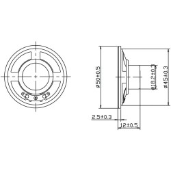 ALTIFALANTE MINIATURA 0.25W 32OHM 50mm