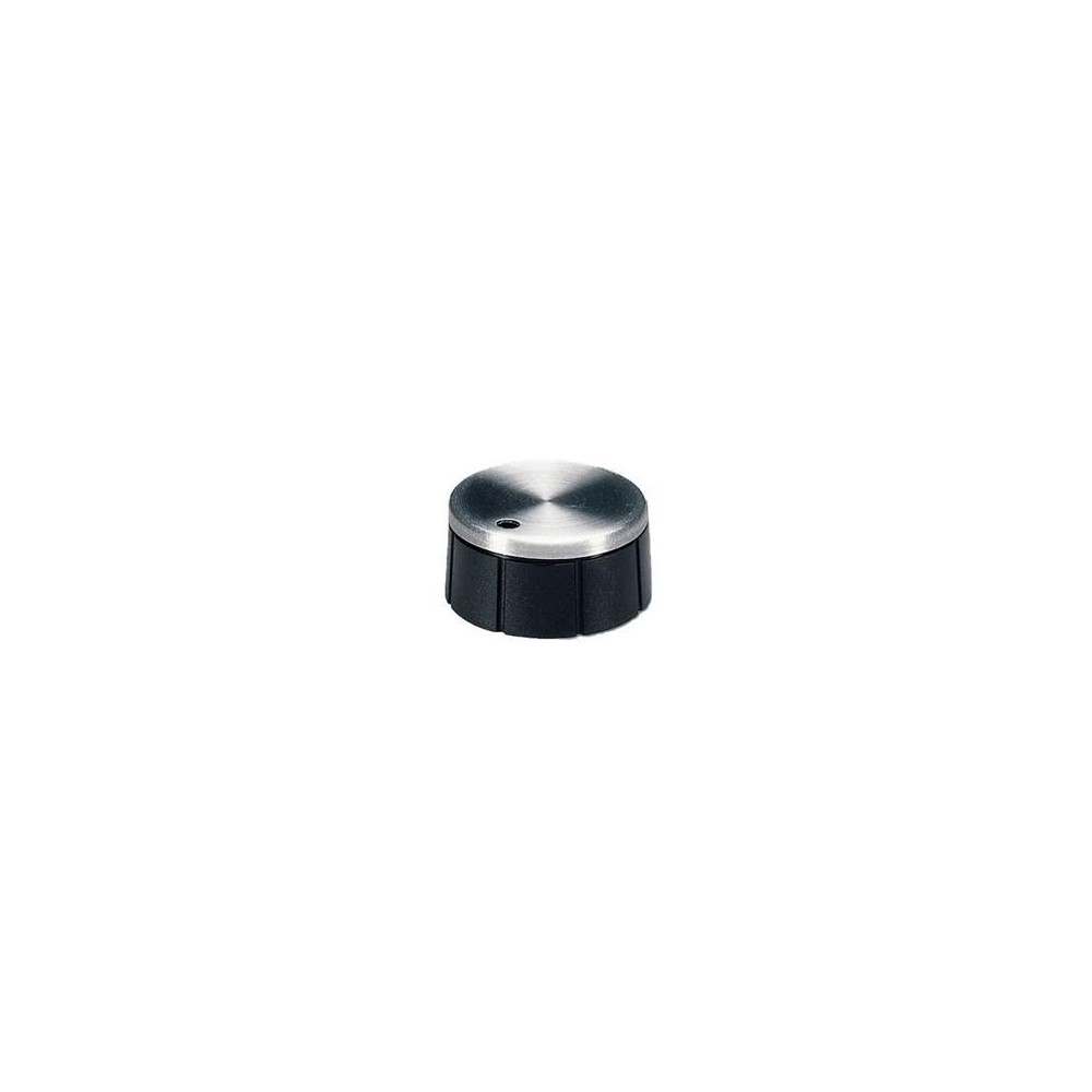 BOTAO P/POTENCIOMETRO ROTATIVO PRETO/ALUMINIO