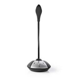 MICROFONE FLEXIVEL COM BASE E LIGAÇÃO USB