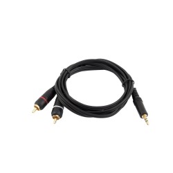 CABO JACK 3.5MM ST / 2 RCA MACHO 3MTS OMNITRONIC