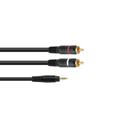 CABO JACK 3.5MM ST / 2 RCA MACHO 3MTS OMNITRONIC