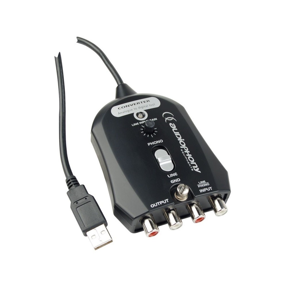CONVERSOR AUDIO USB / PHONO / LINHA +AUDACITY