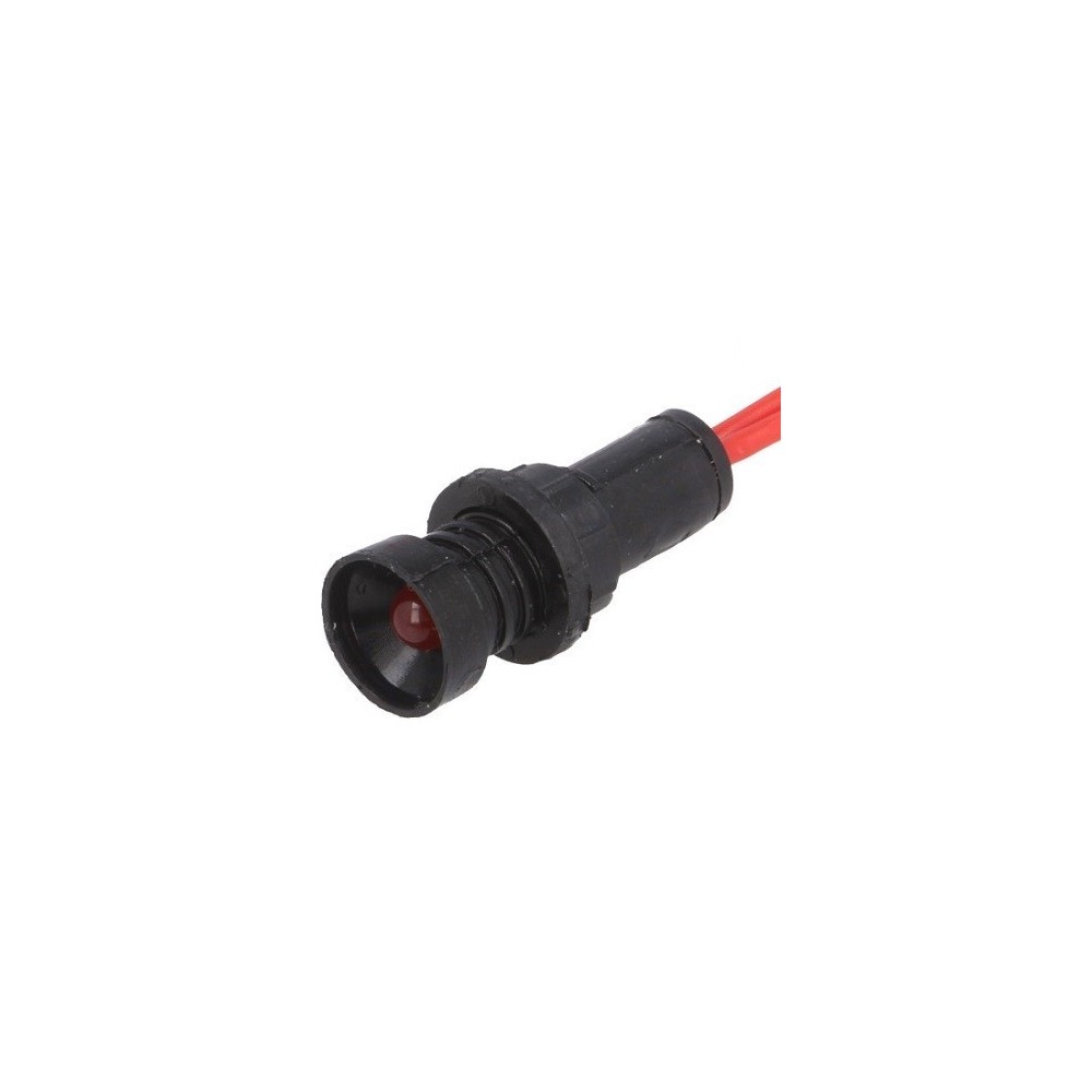 INDICADOR LED VERMELHO 230VAC IP20 Ø10mm C/ FIO 300mm