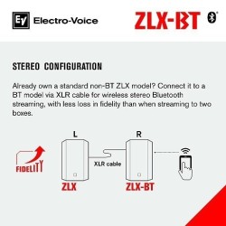ELECTRO VOICE ZLX-12BT COLUNA PALCO 12" 2-WAY DSP BT 1000W