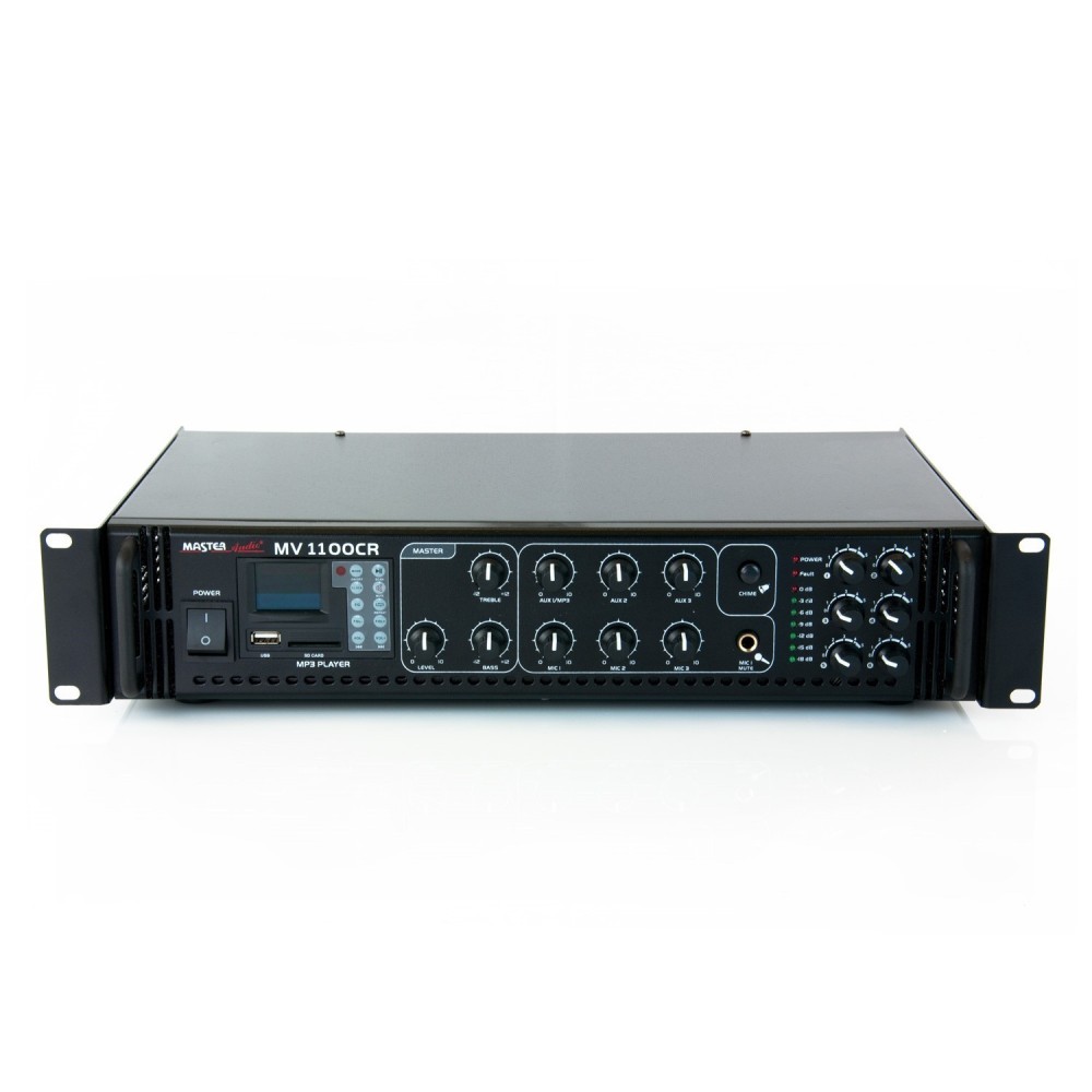 MASTER AUDIO MV1100CR AMPLIFICADOR USB BT RADIO 4OHM /100V 60W