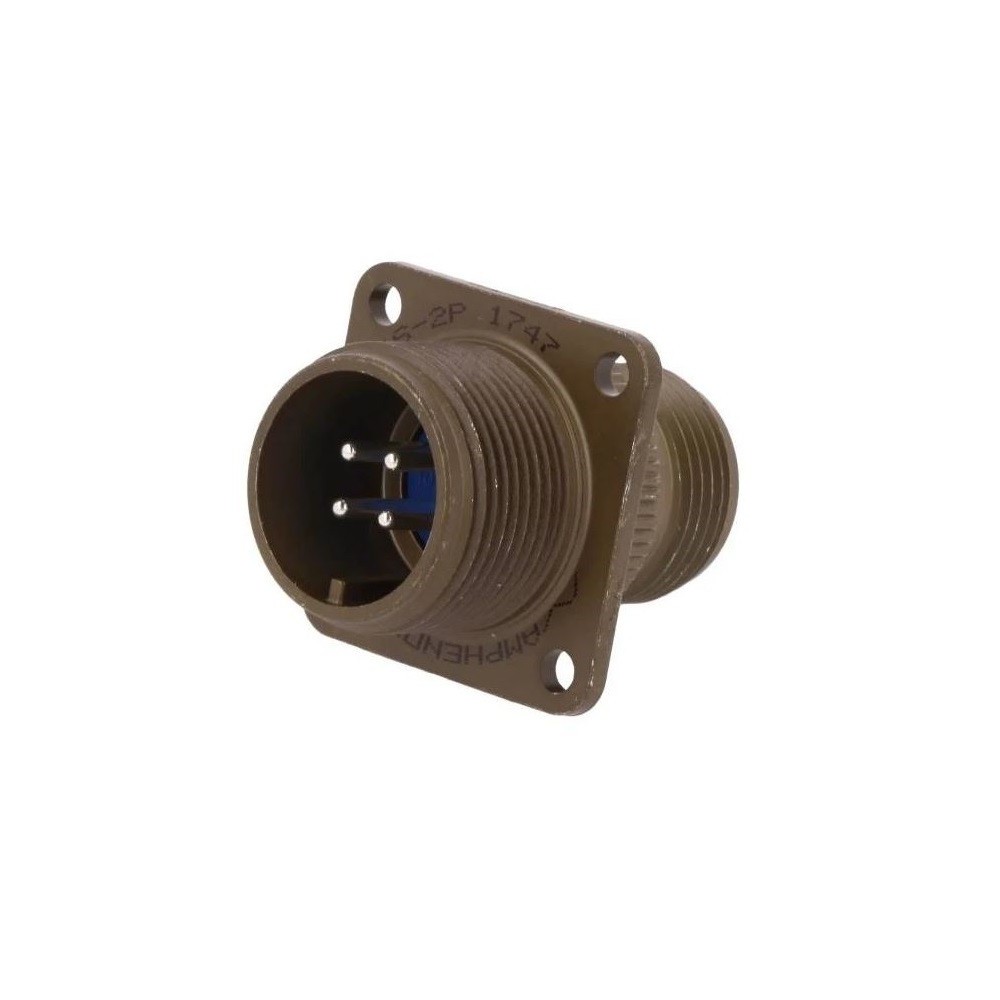 FICHA CIRCULAR MACHO PAINEL 4 PINOS 13A SERIE 97 AMPHENOL