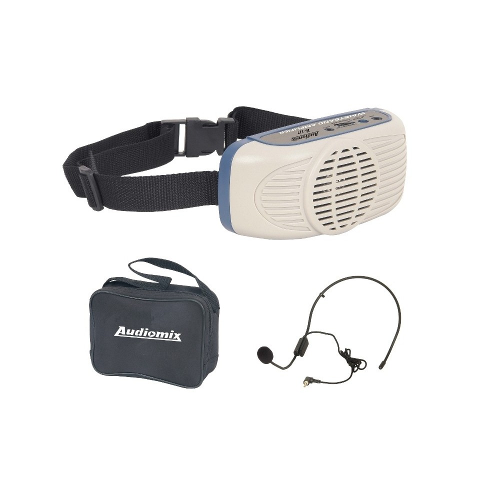 COLUNA AMPLIFICADA DE CINTURA COM MICROFONE